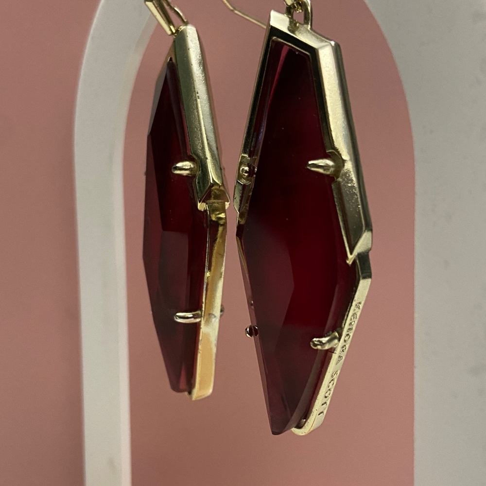 Kendra Scott Statement Earrings; Bexley Drop Earrings with multi-faceted stones - Picture 4 of 12